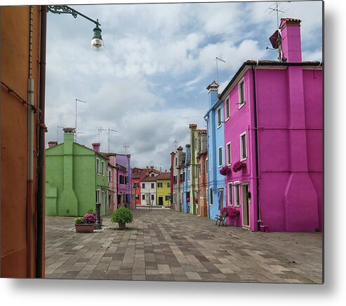 Burano Metal Print featuring the photograph Colorful Burano #1 by Dave Mills