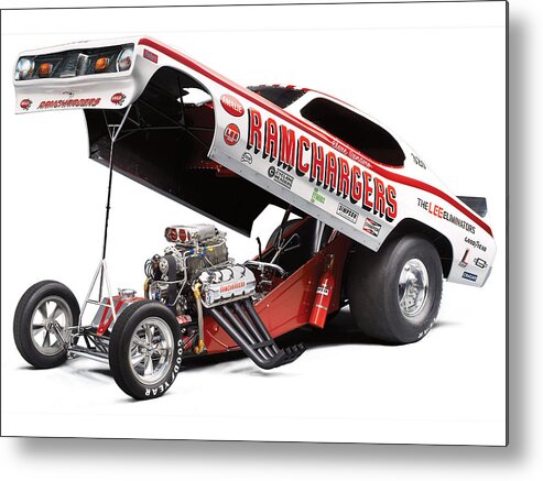 Funny Car Metal Print featuring the photograph Funny Car #1 by Jackie Russo