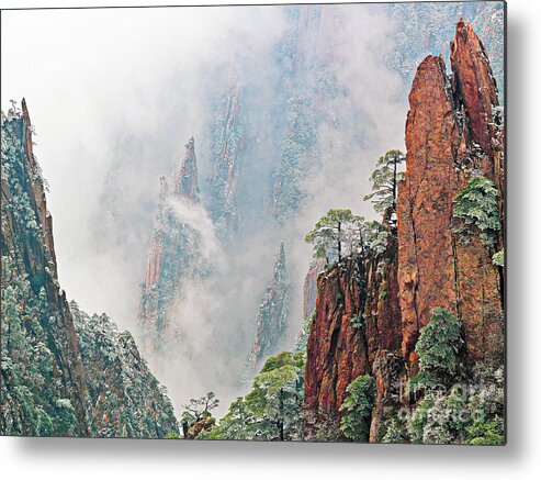 Anhui Metal Print featuring the photograph Magical Mountain by PuiYuen Ng