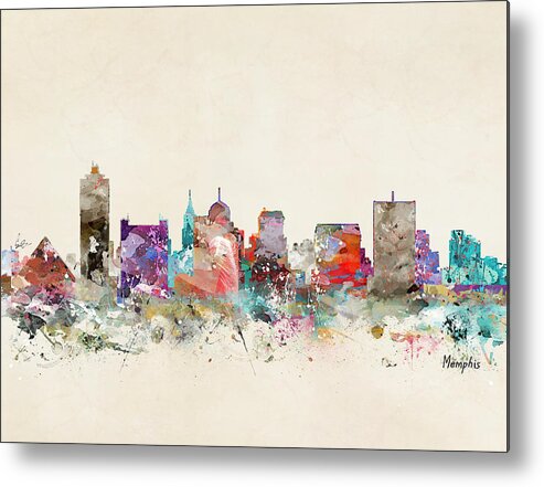 Memphis Tennessee Metal Print featuring the painting Memphis Tennessee by Bri Buckley