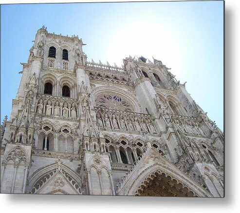 Notre-dame D'amiens Metal Print featuring the photograph Notre-Dame d'Amiens by Mary Mikawoz