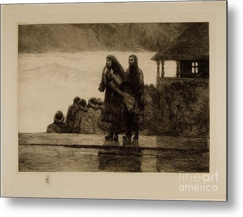 Winslow Homer Metal Print featuring the painting Perils Of The Sea #1 by MotionAge Designs