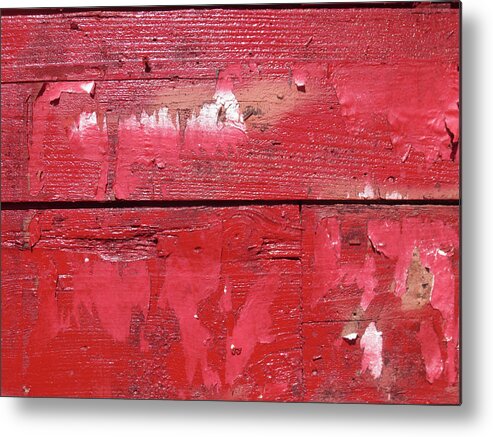 Peeling Paint Metal Print featuring the photograph Red 2 #1 by Jessica Levant