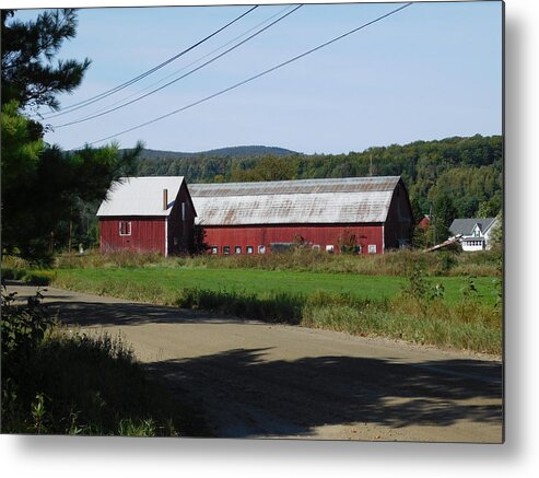 Coventry Metal Print featuring the photograph Red barn in Coventry Vermont #1 by Catherine Gagne