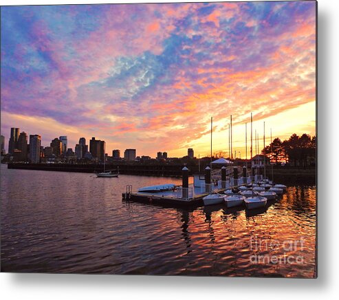 Landscape Metal Print featuring the photograph Sailboats Sleeping #1 by Beth Myer Photography