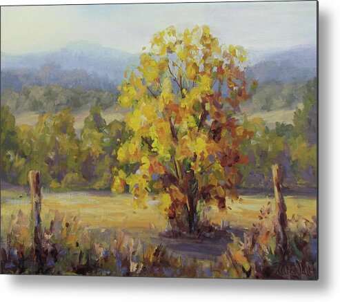 Fall Metal Print featuring the painting Shades of Autumn by Karen Ilari