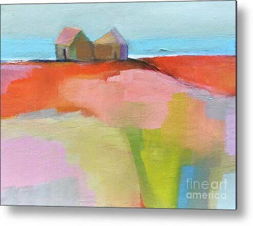 Landscape Metal Print featuring the painting Summer Heat by Michelle Abrams