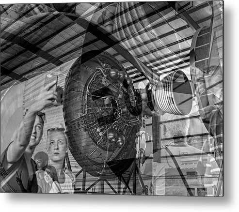 Houston Metal Print featuring the photograph The Tourists - Houston Space Center NASA #2 by Shankar Adiseshan