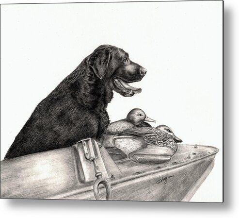 Black Lab Metal Print featuring the photograph Untitled #2 by Kathleen Kelly Thompson