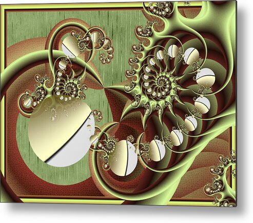 Abstract Metal Print featuring the digital art Warm Touch #1 by David April