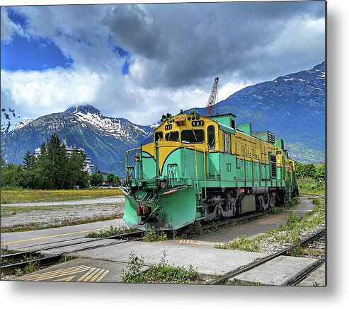 White Metal Print featuring the photograph White Pass and Yukon Railway Skagway Alaska #1 by Alex Grichenko