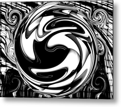 Digital Art Metal Print featuring the photograph Abstract #143 by Belinda Cox