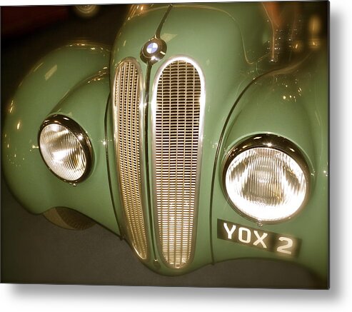 Bmw Metal Print featuring the photograph 1937 BMW 328 Front Detail by John Colley