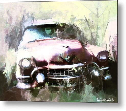  Metal Print featuring the photograph 1955 Cadillac In Harmony by Robert Michaels