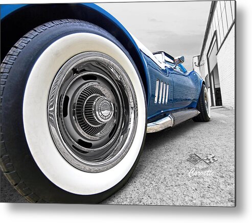 Classic Vette Metal Print featuring the photograph 1968 Corvette White Wall Tires by Gill Billington