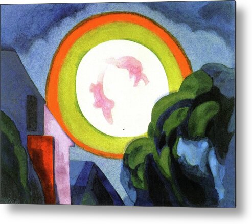 Oscar Bluemner Metal Print featuring the painting Abstract Landscape #2 by Oscar Bluemner