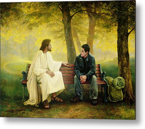 Jesus Metal Print featuring the painting Lost and Found by Greg Olsen