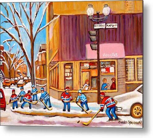 Montreal Paintings Metal Print featuring the painting Montreal Paintings #2 by Carole Spandau