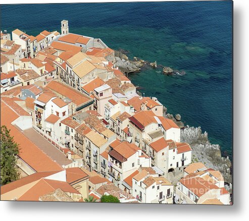 Activities Metal Print featuring the photograph The view from the Rocca de Cefalu #2 by Rod Jones