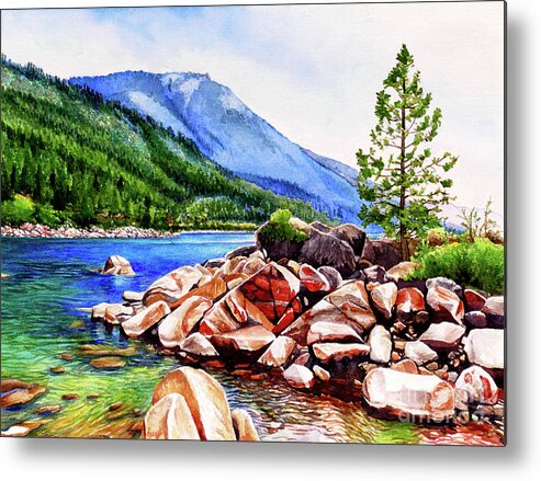 Crystal Bay Metal Print featuring the painting #262 Crystal Bay 1 #262 by William Lum