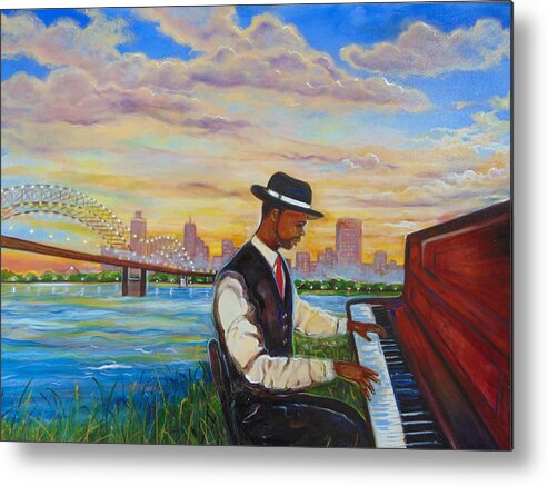 Memphis Art Metal Print featuring the painting Memphis #1 by Emery Franklin