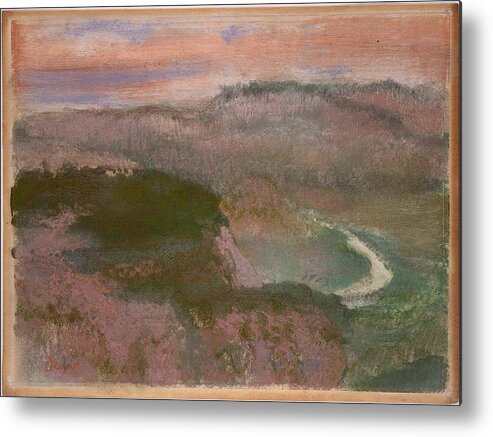 Landscape 1892 Edgar Degas (french Metal Print featuring the painting Landscape #32 by MotionAge Designs