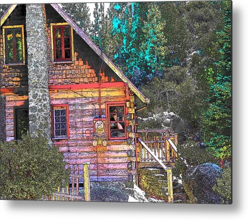  Metal Print featuring the photograph Idyllwild - Houses on the Hill #4 by Lisa Dunn