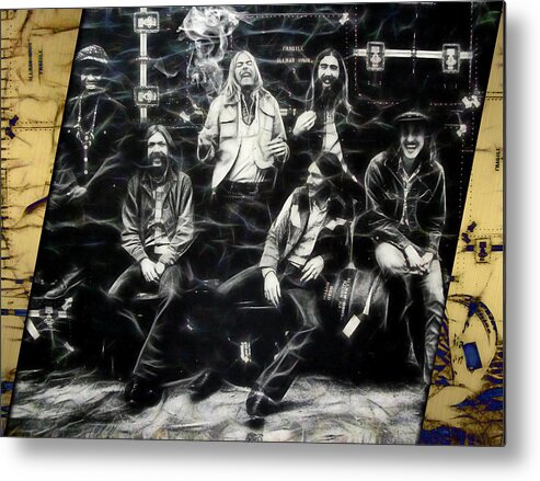 The Allman Brothers Metal Print featuring the mixed media The Allman Brothers Collection #3 by Marvin Blaine