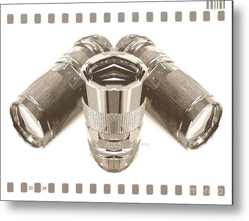 Camera Metal Print featuring the photograph A Balance of Camera Lenses by Phil Perkins