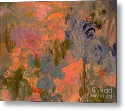 Abstract Painting In Gouache Metal Print featuring the painting A Beautiful Day by Nancy Kane Chapman