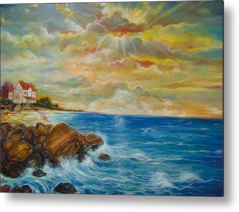 Landscape Metal Print featuring the painting A Place In My Dreams by Emery Franklin