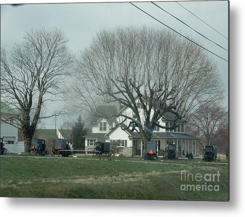 Amish Metal Print featuring the photograph A Springtime Gathering by Christine Clark