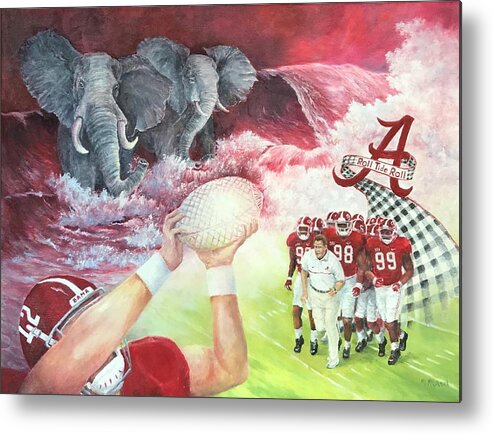 Alabama Metal Print featuring the painting Roll Tide Legacy by ML McCormick