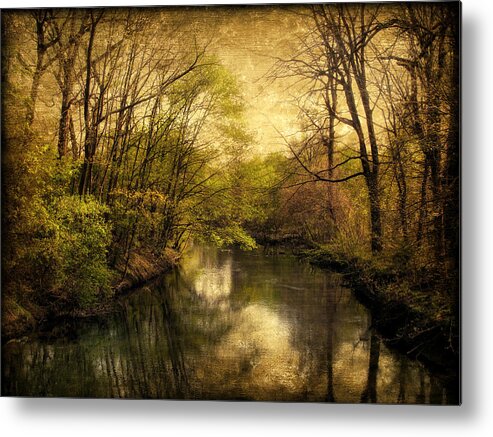 Digital Art River Metal Print featuring the photograph A Vintage Spring by Jessica Jenney