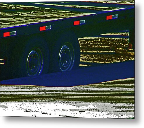 Abstract Metal Print featuring the photograph Aaron's Flatbed by Lenore Senior