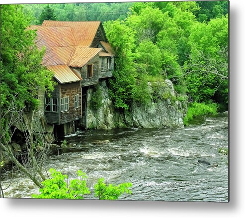 Landscape Metal Print featuring the photograph Abandoned Home by the River by Betty Denise