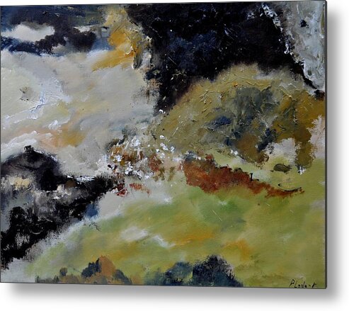 Abstract Metal Print featuring the painting Abstract 790180 by Pol Ledent