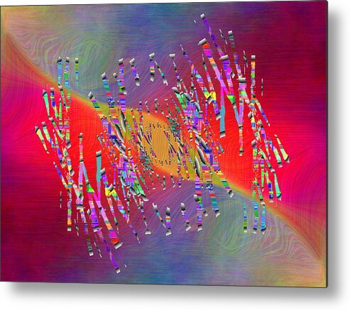 Abstract Metal Print featuring the digital art Abstract Cubed 337 by Tim Allen