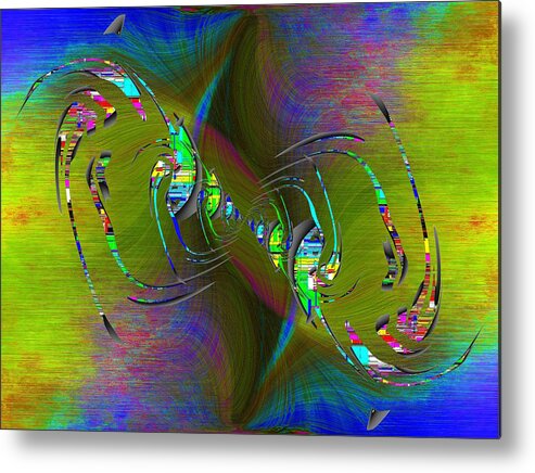Abstract Metal Print featuring the digital art Abstract Cubed 361 by Tim Allen