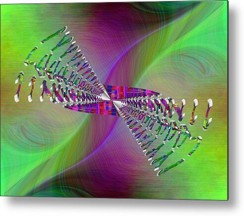 Abstract Metal Print featuring the digital art Abstract Cubed 370 by Tim Allen