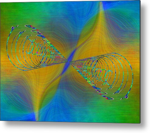 Abstract Metal Print featuring the digital art Abstract Cubed 380 by Tim Allen