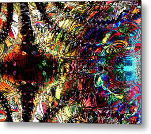 Abstract Happiness Metal Print featuring the digital art Abstract Happiness by Kiki Art