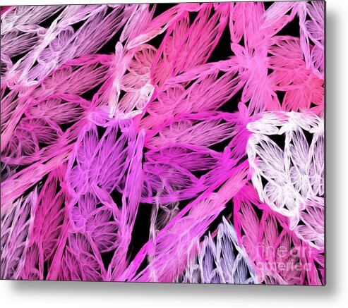 Andee Design Abstract Metal Print featuring the digital art Abstract In Pink by Andee Design