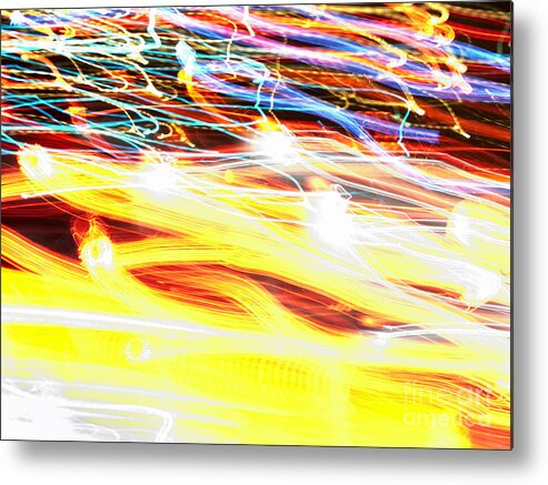 Abstract Metal Print featuring the photograph Abstract light by Tony Cordoza