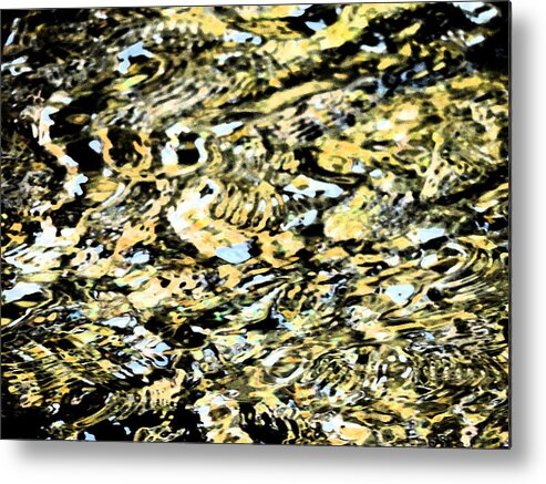 Water Metal Print featuring the digital art Abstract Of Merced River by Eric Forster