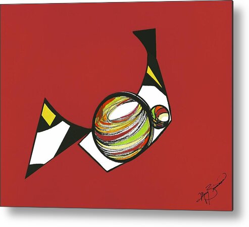 Still Life Metal Print featuring the painting Abstract Still Life by Mary Zimmerman