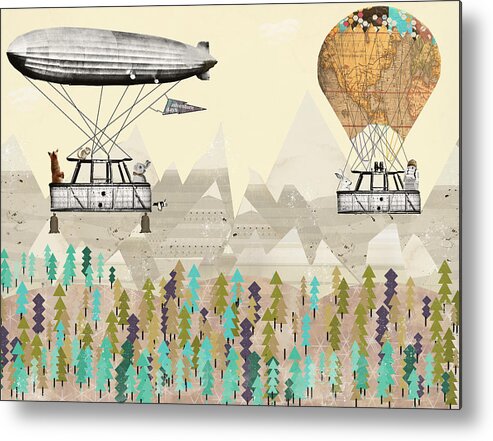 Adventure Days Metal Print featuring the painting Adventure Days 3 by Bri Buckley