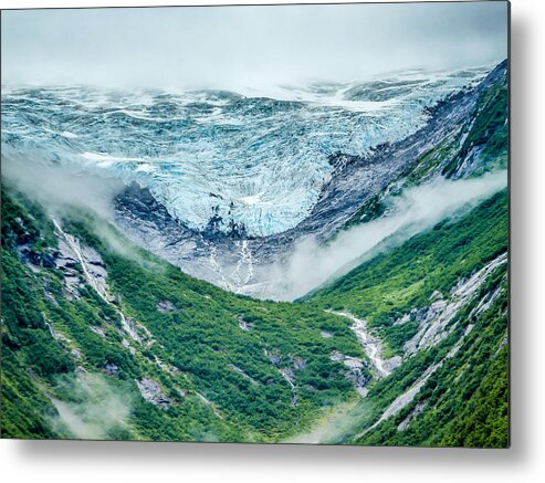 Alaska Metal Print featuring the photograph Alaska Ice Valley by Pamela Newcomb