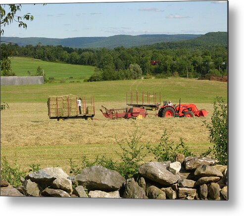 Farm Metal Print featuring the photograph All In A Day's Work by Peter Williams