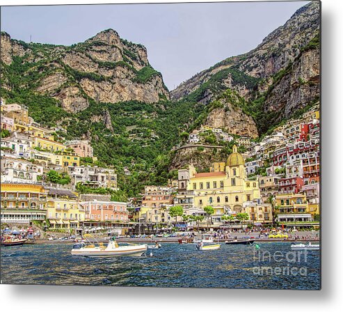 Amalfi Coast Metal Print featuring the photograph Amalfi Coast. View from the sea by Maria Rabinky